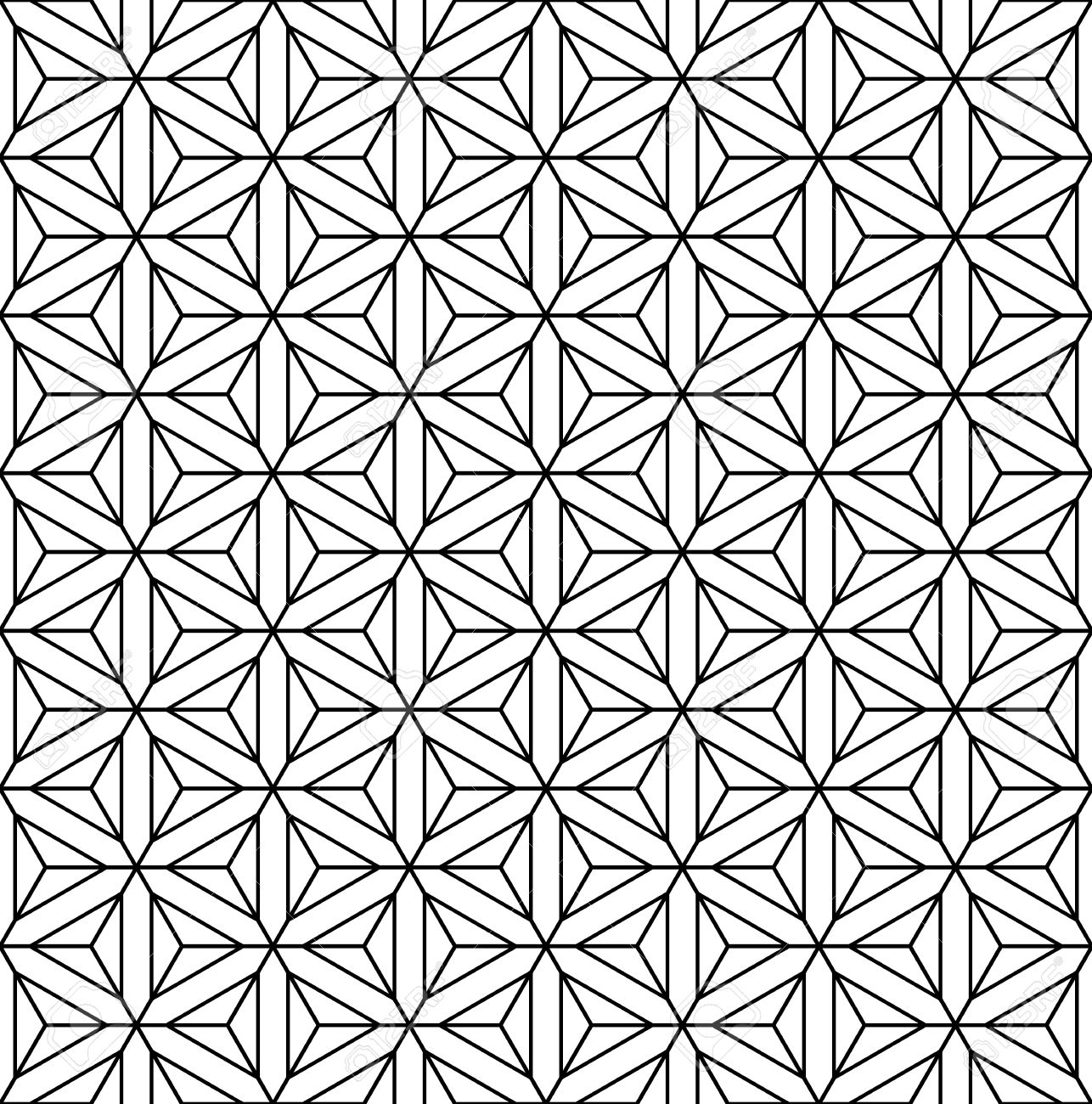 Seamless geometric op art texture Hexagons, diamonds, triangles and stars pattern Vector art - 23654673 Seamless geometric op art texture Hexagons, diamonds, triangles and stars pattern Vector art - 23654673