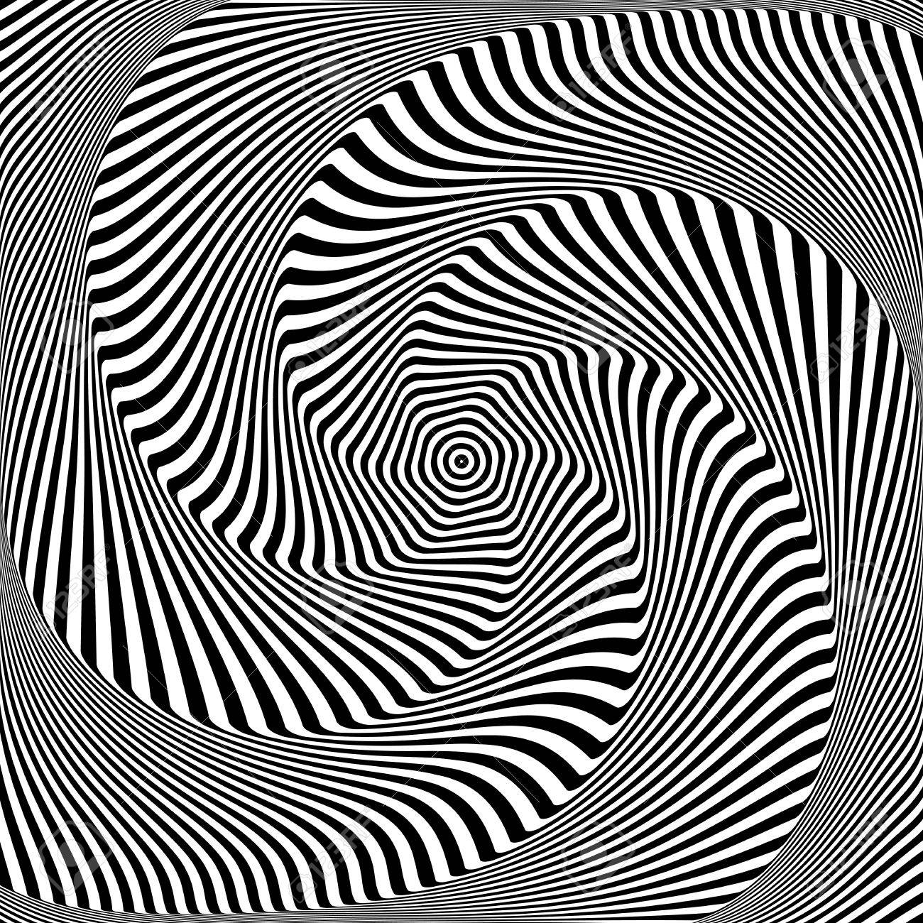 Optical illusion of torsion and rotation movement. Dynamic effect. Vector art. - 46777783 Optical illusion of torsion and rotation movement. Dynamic effect. Vector art. - 46777783