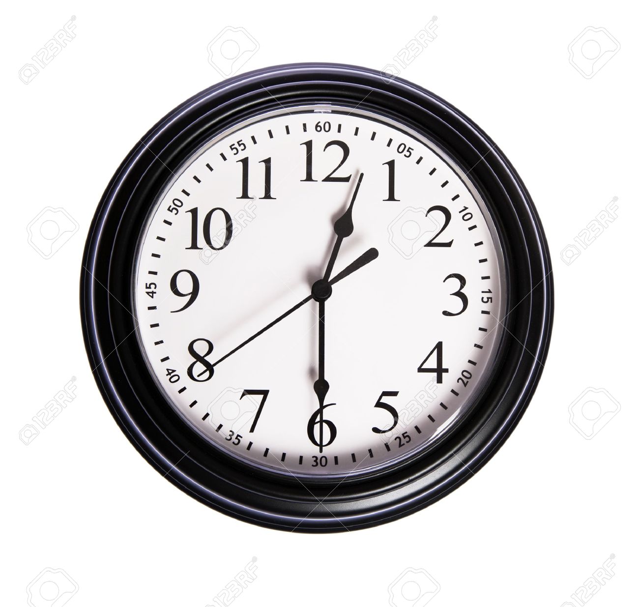 【ピーチ様専用】12/30 Analog Clock Time. 12.30. With White Background. Vector Royalty