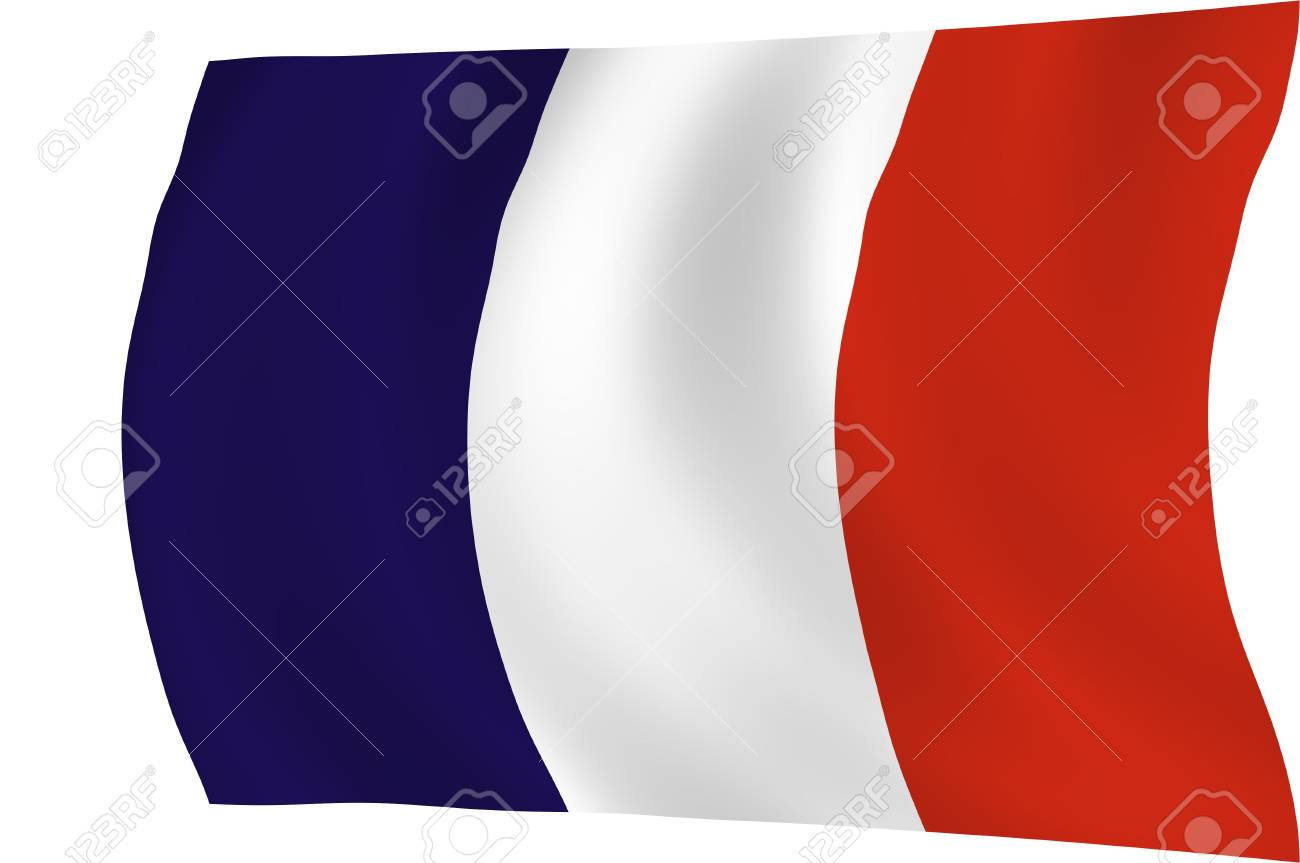 フランスの旗を風になびかせてのイラスト の写真素材 画像素材 Image 667