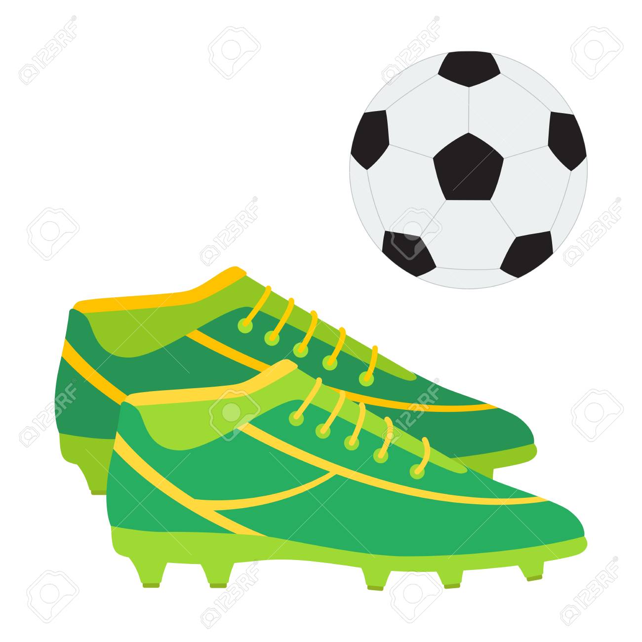 soccer boots and ball