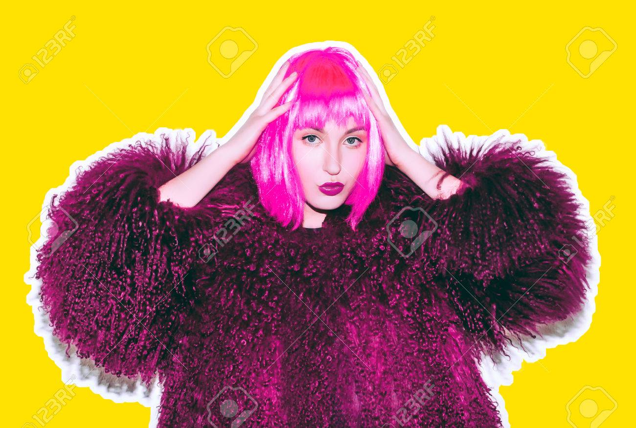 pink wig rocks