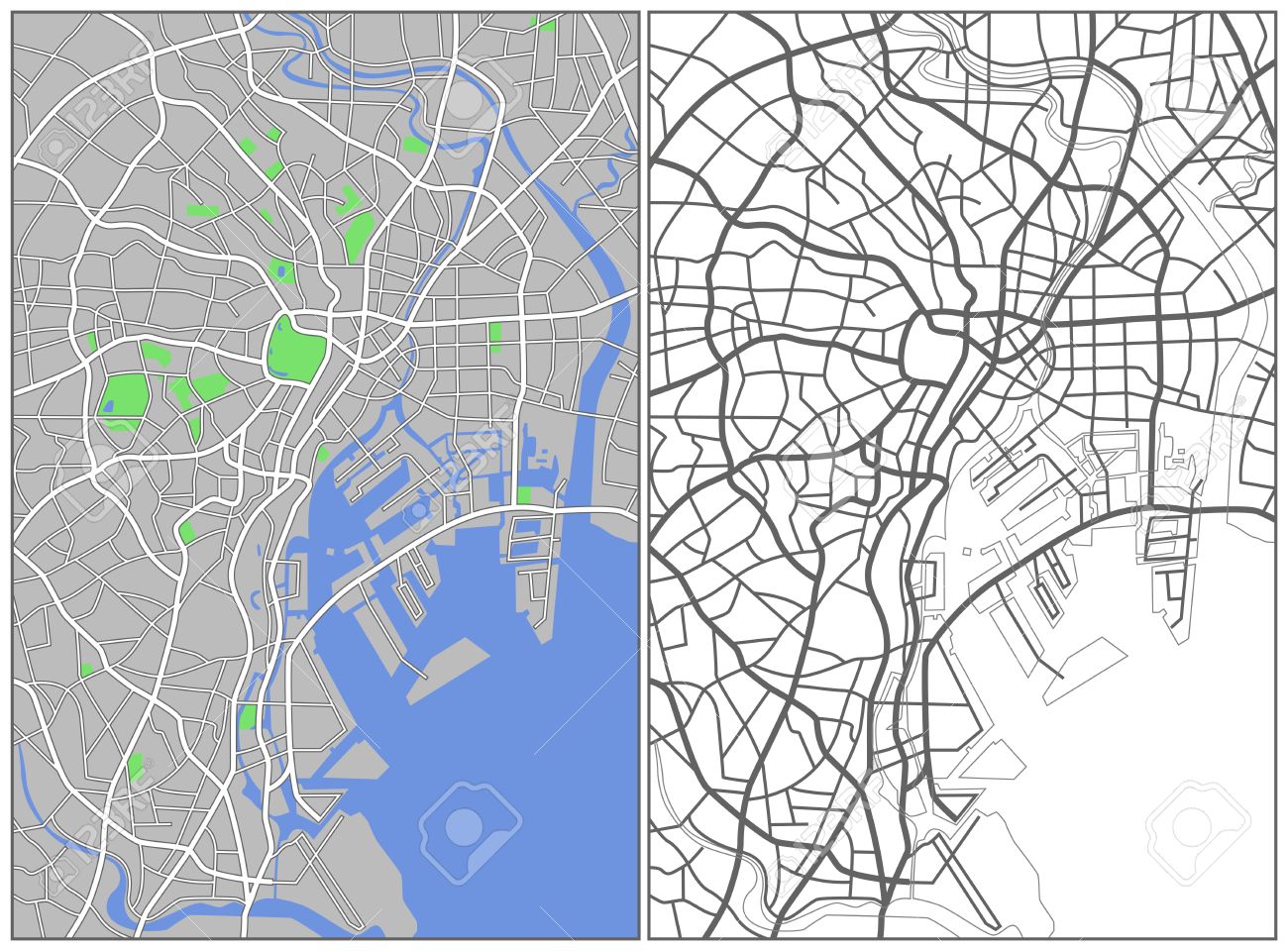 東京のイラスト市地図 のイラスト素材 ベクタ Image
