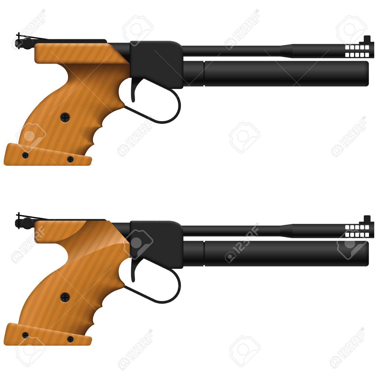 空気ピストルの層状のベクター イラストです のイラスト素材 ベクタ Image