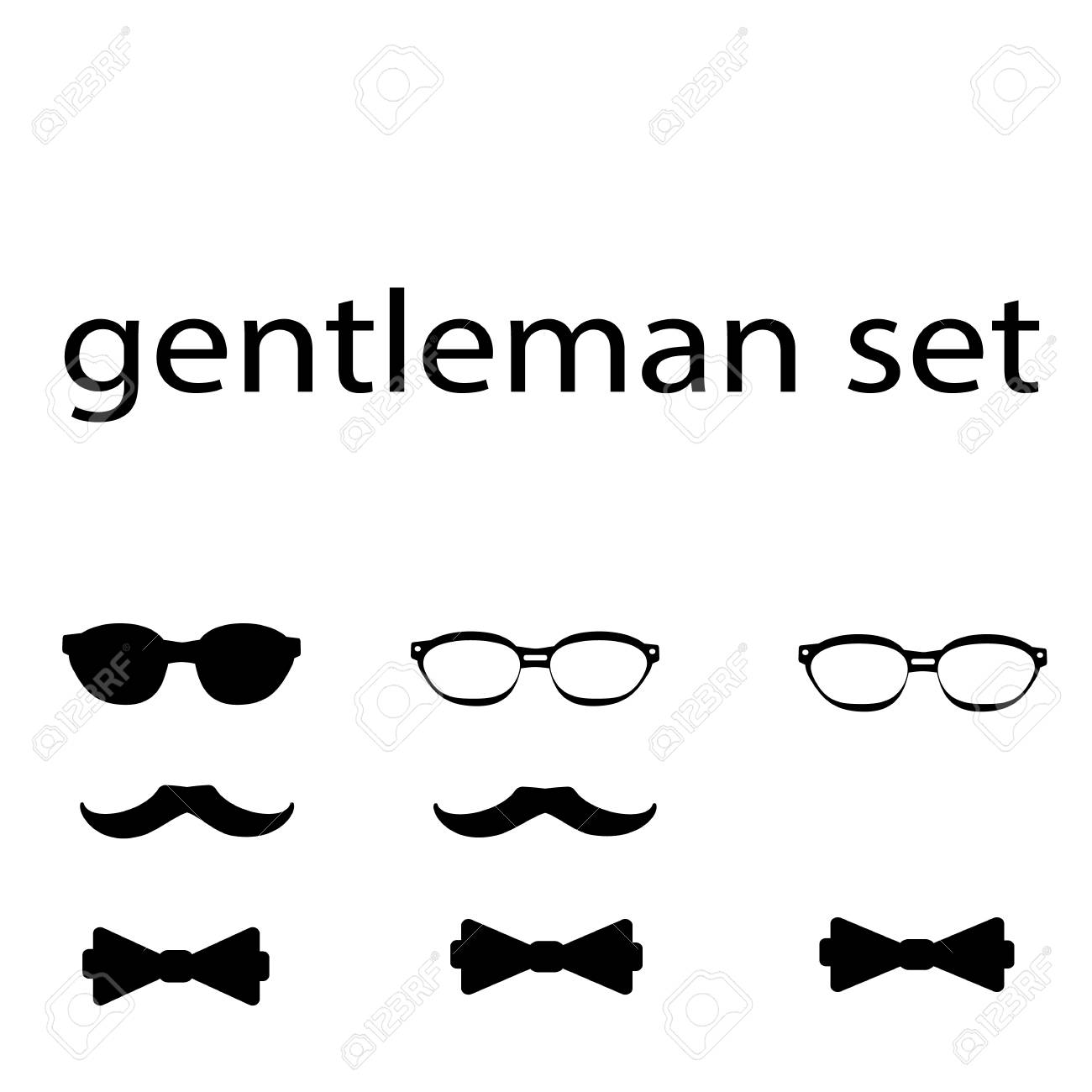 Gentleman Set Three Types Stock Photo Picture And Royalty Free