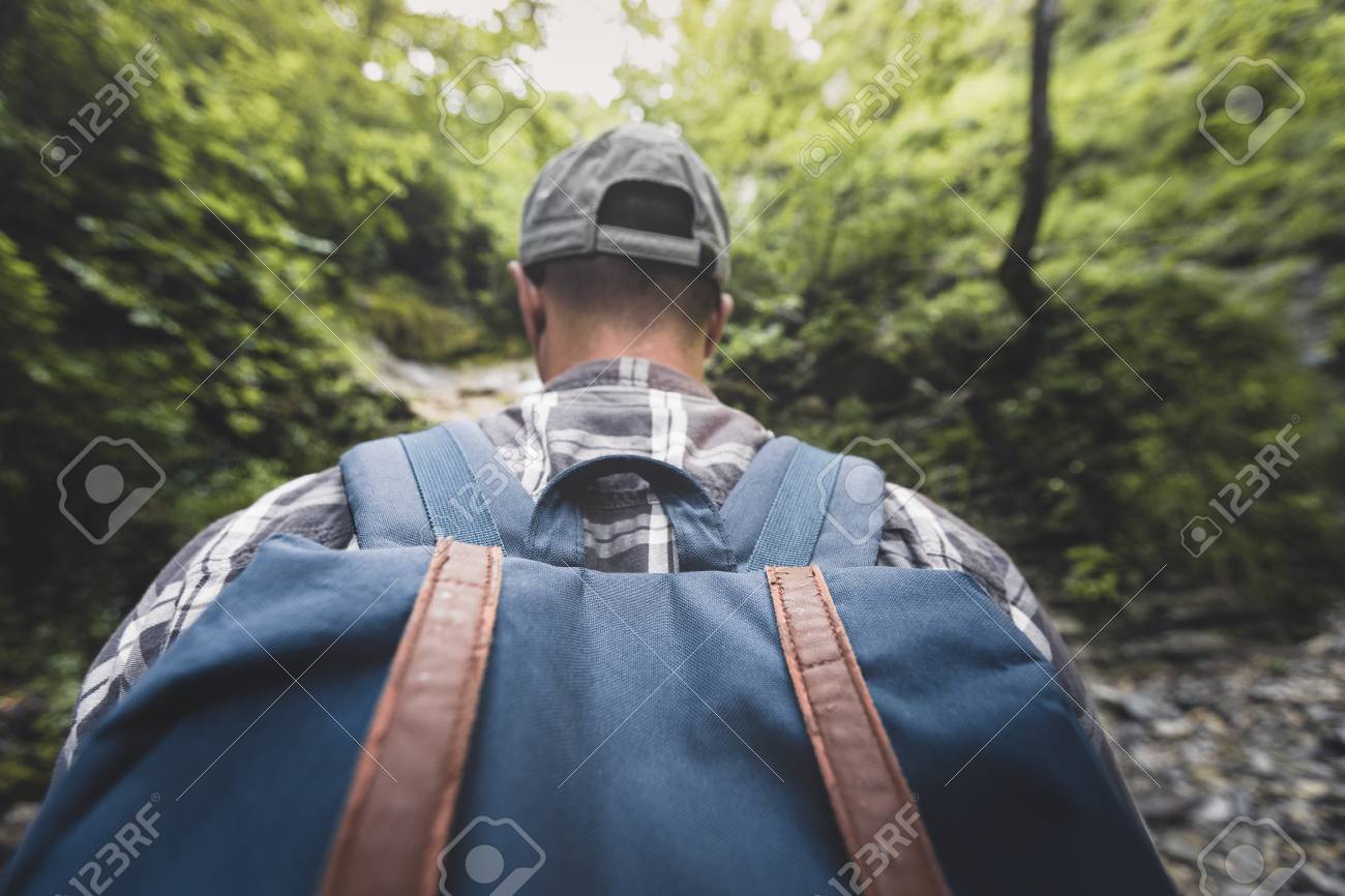 walking with a heavy backpack