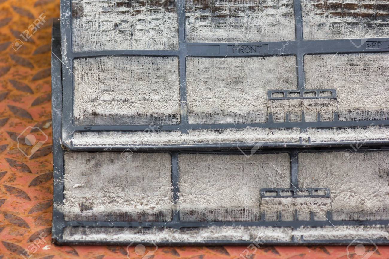 Closeup Dirty air conditioning filter Stock Photo - 96349741