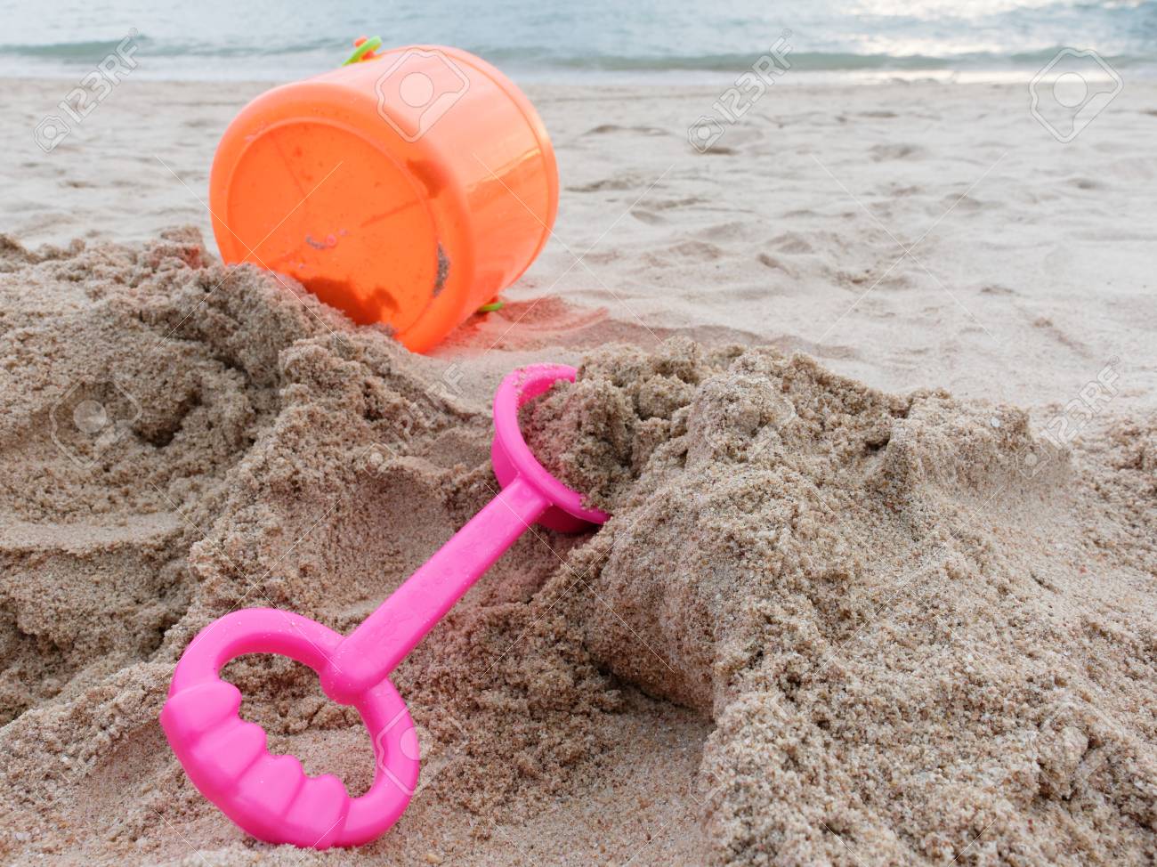 pink bucket and spade