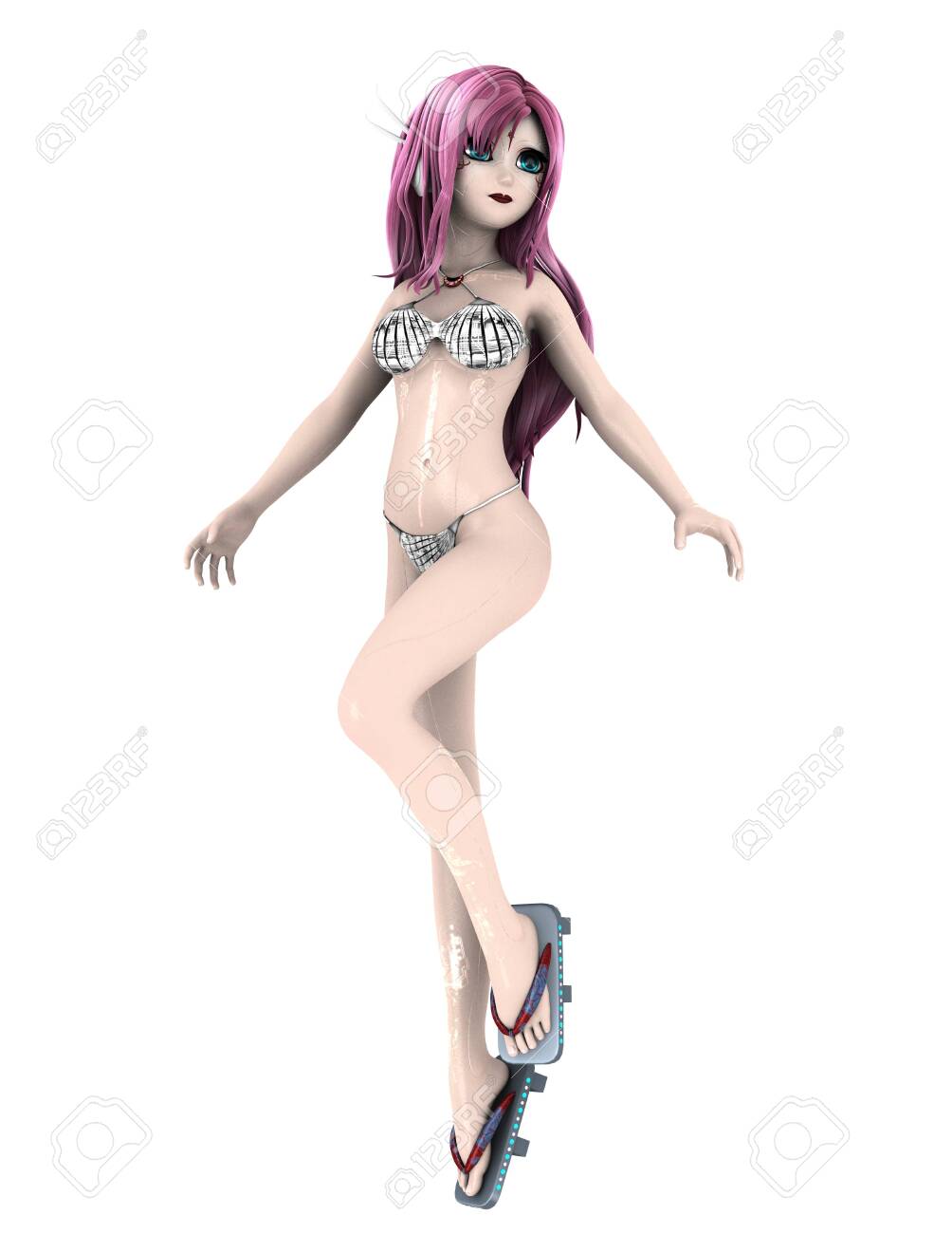 女の子のフィギュア人形 の写真素材 画像素材 Image