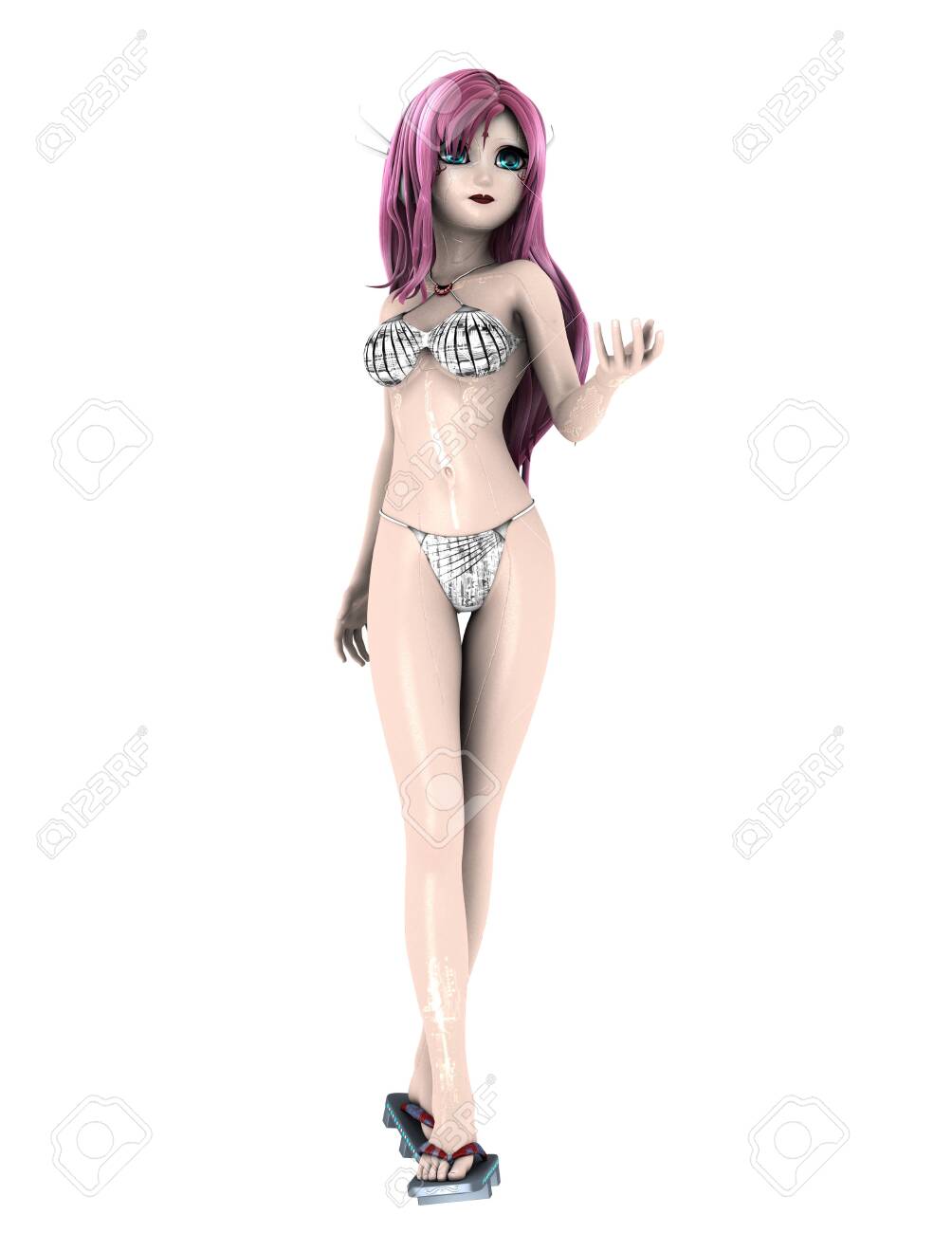 女の子のフィギュア人形 の写真素材 画像素材 Image