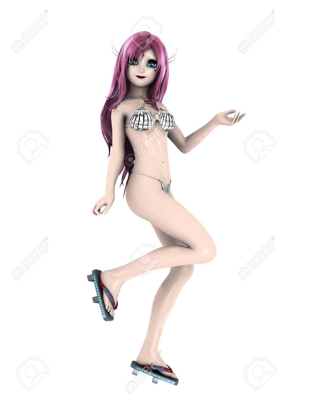 女の子のフィギュア人形 の写真素材 画像素材 Image