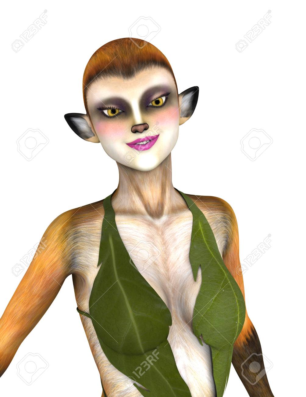 3 D のリス猿女 の写真素材 画像素材 Image