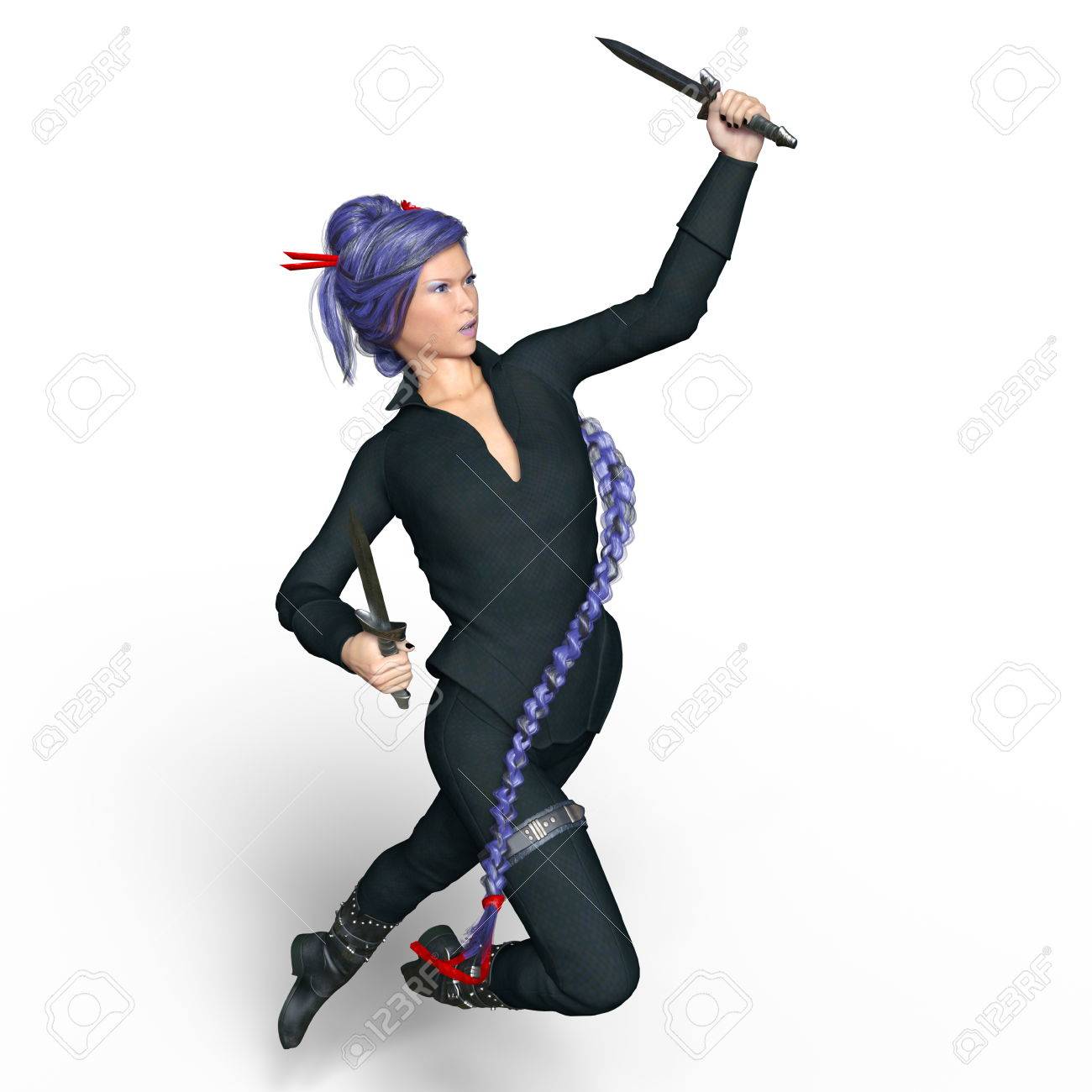Female Ninja Stock Photo Picture And Royalty Free Image Image