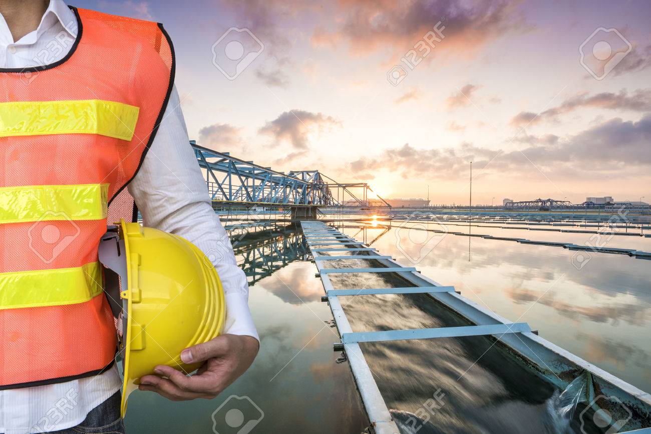 Engineer with The Solid Contact Clarifier Tank type Sludge Recirculation process in Water Treatment Plant with Sun Rise - 50103315 Engineer with The Solid Contact Clarifier Tank type Sludge Recirculation process in Water Treatment Plant with Sun Rise - 50103315