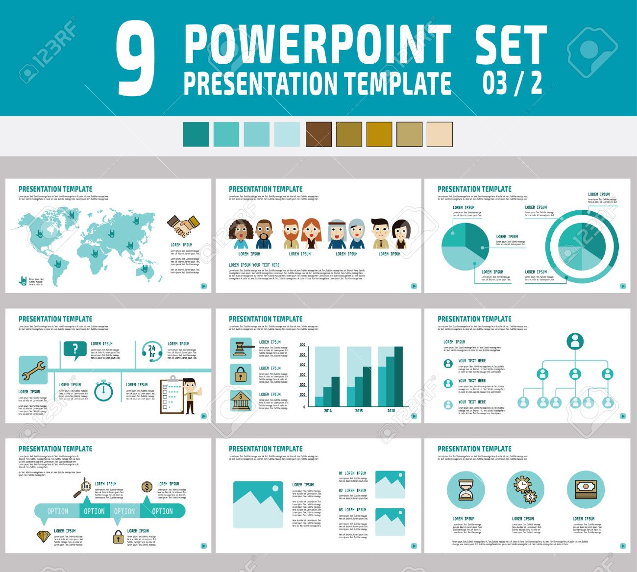 powerpoint 多目的ビジネス プレゼンテーション template infographic