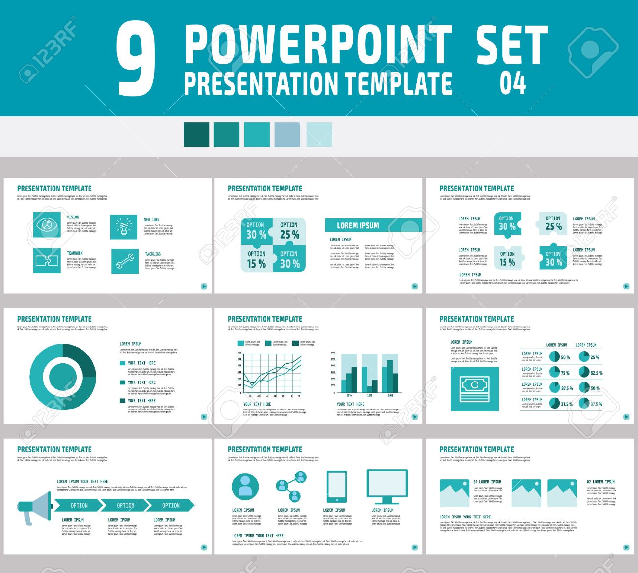 powerpoint 多目的ビジネス プレゼンテーション template infographic