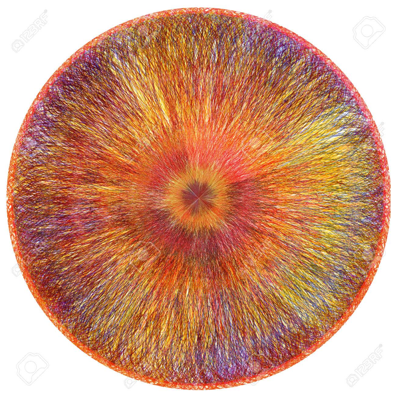 丸いふわふわカーペット織りグランジ ストライプ遠心カラフルな 