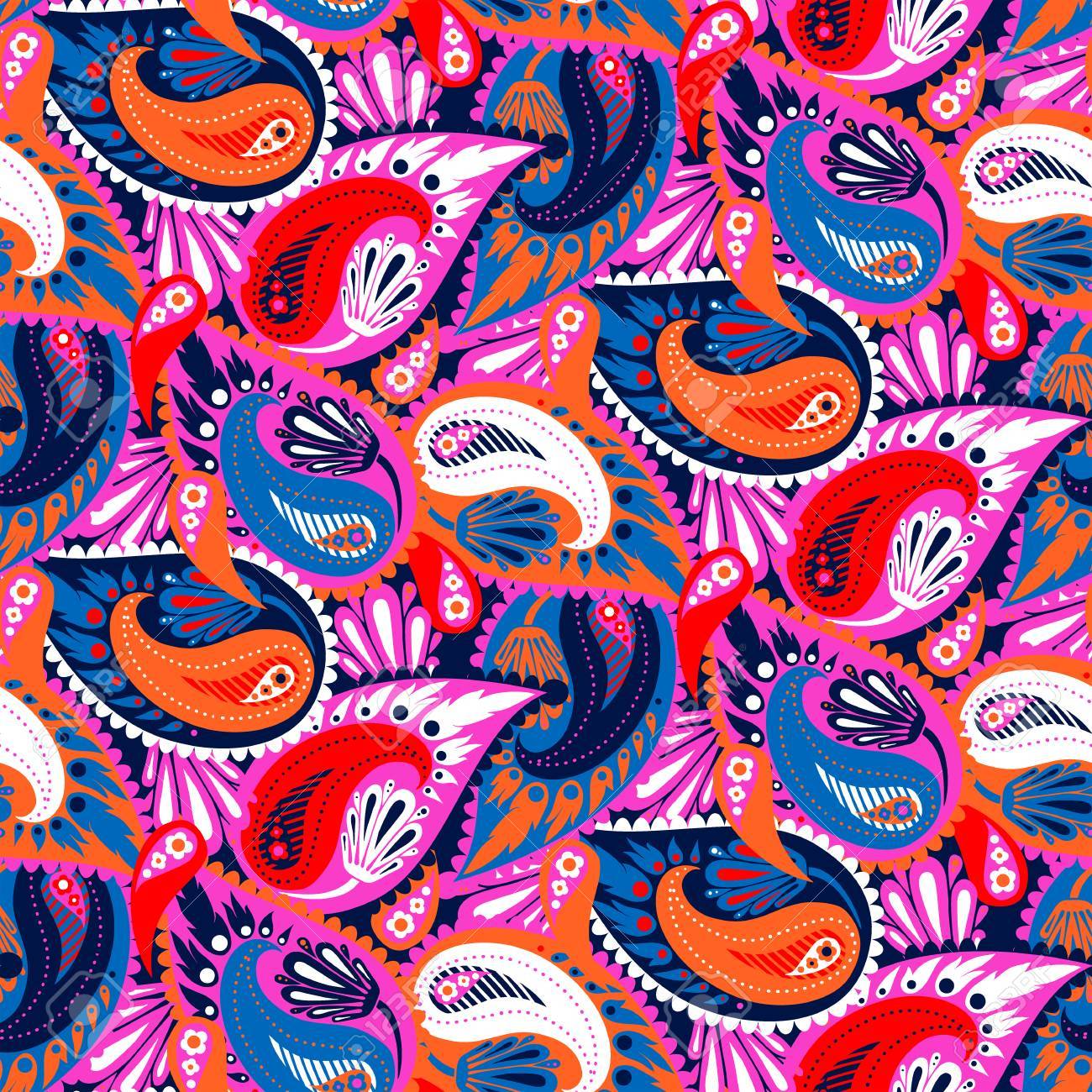 nahtloses muster des bunten paisley vektors bold bohemian print mit ethnischen indischen trkischen - Boho Muster nahtloses muster des bunten paisley vektors bold bohemian print mit ethnischen indischen trkischen - Boho Muster