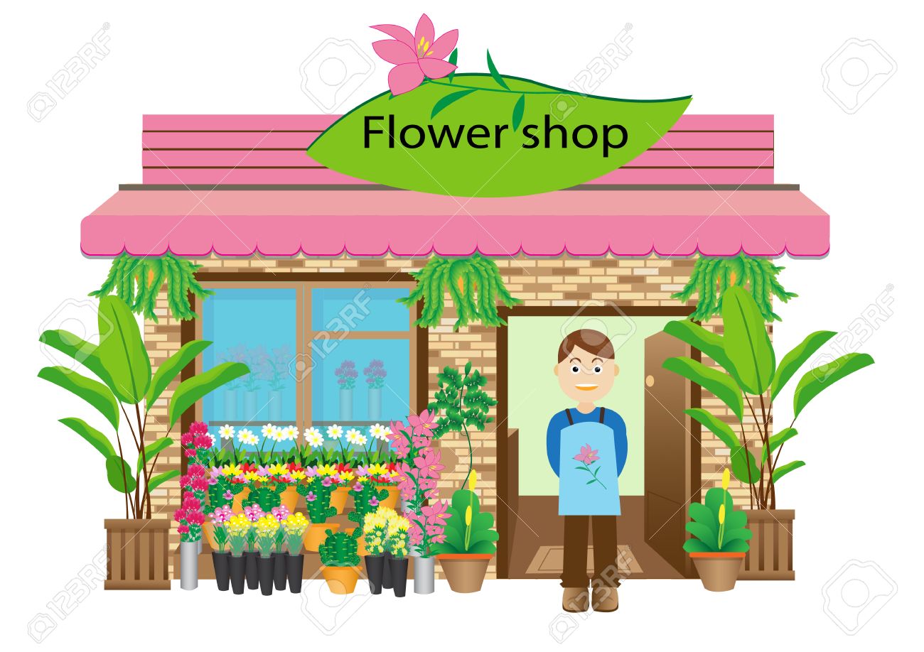 フラワー ショップ のイラスト素材 ベクタ Image