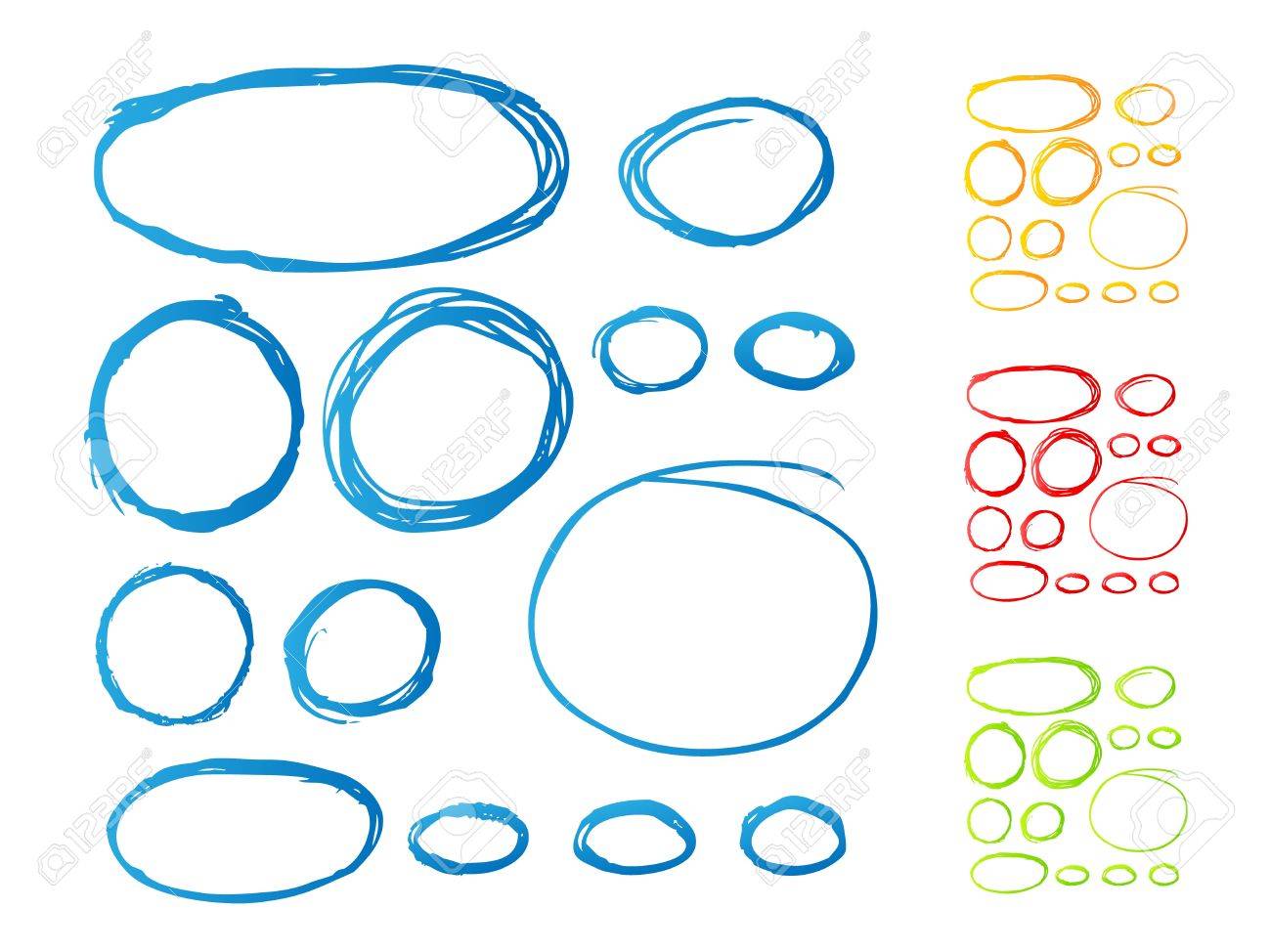手描きの楕円形をハイライトします のイラスト素材 ベクタ Image
