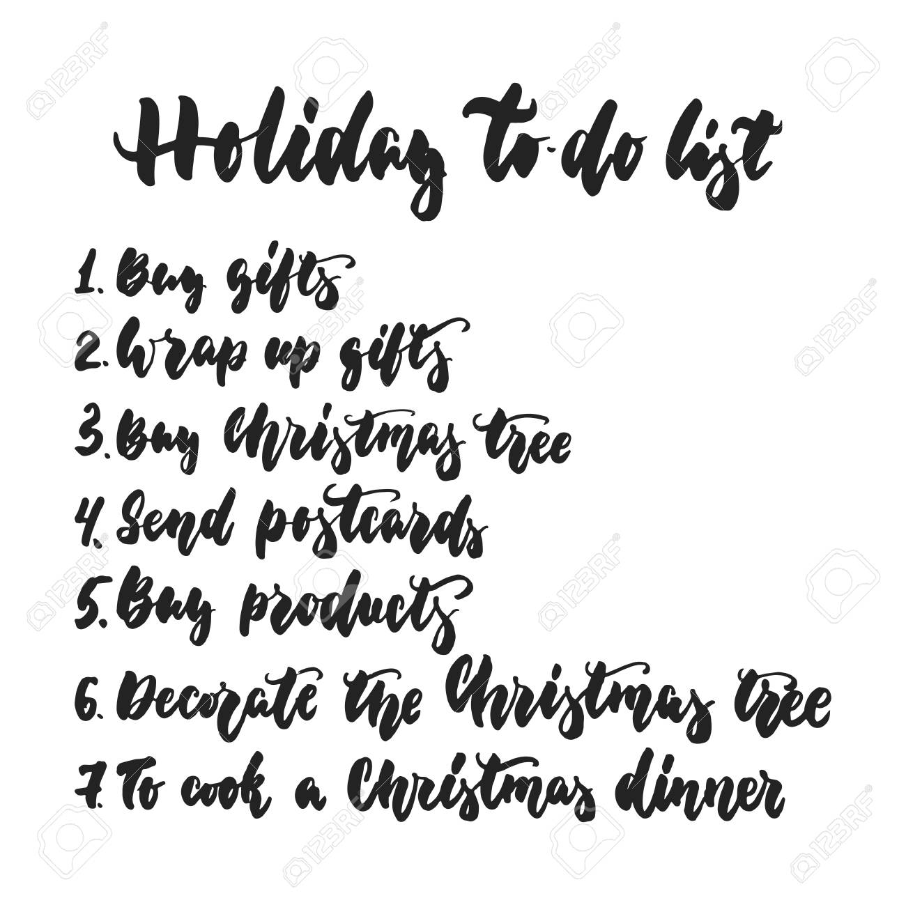 holiday to do list template