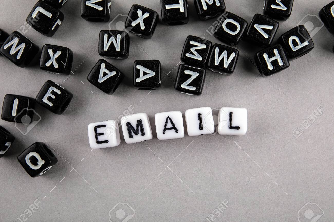 Email Concept. Text From Alphabet Letters. Informative And Communication  Background Stock Photo, Picture and Royalty Free Image. Image 123553129., image size:1300x866