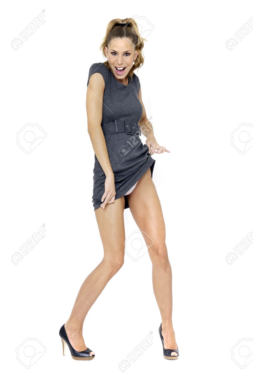 Woman in mini dress Outlet