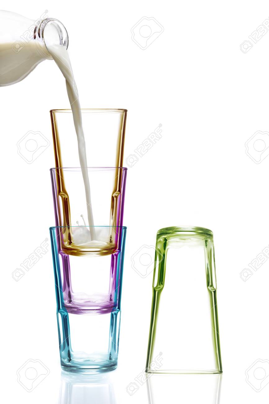 colorful drinking glasses