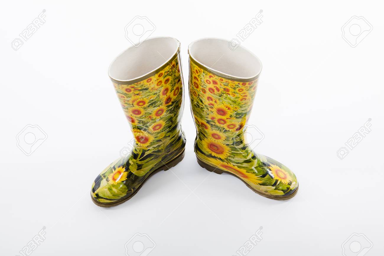 sunflower rain boots