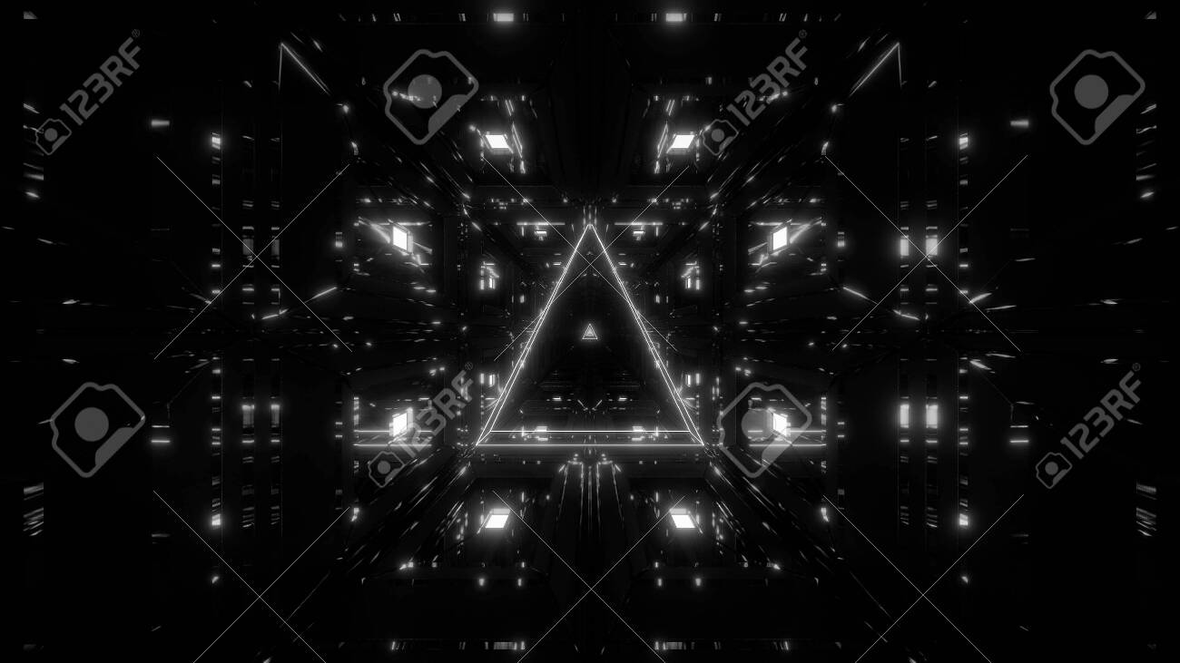 Glowing Wireframe Trangle With Nice Reflection Background Wallpaper Stock Photo Picture And Royalty Free Image Image