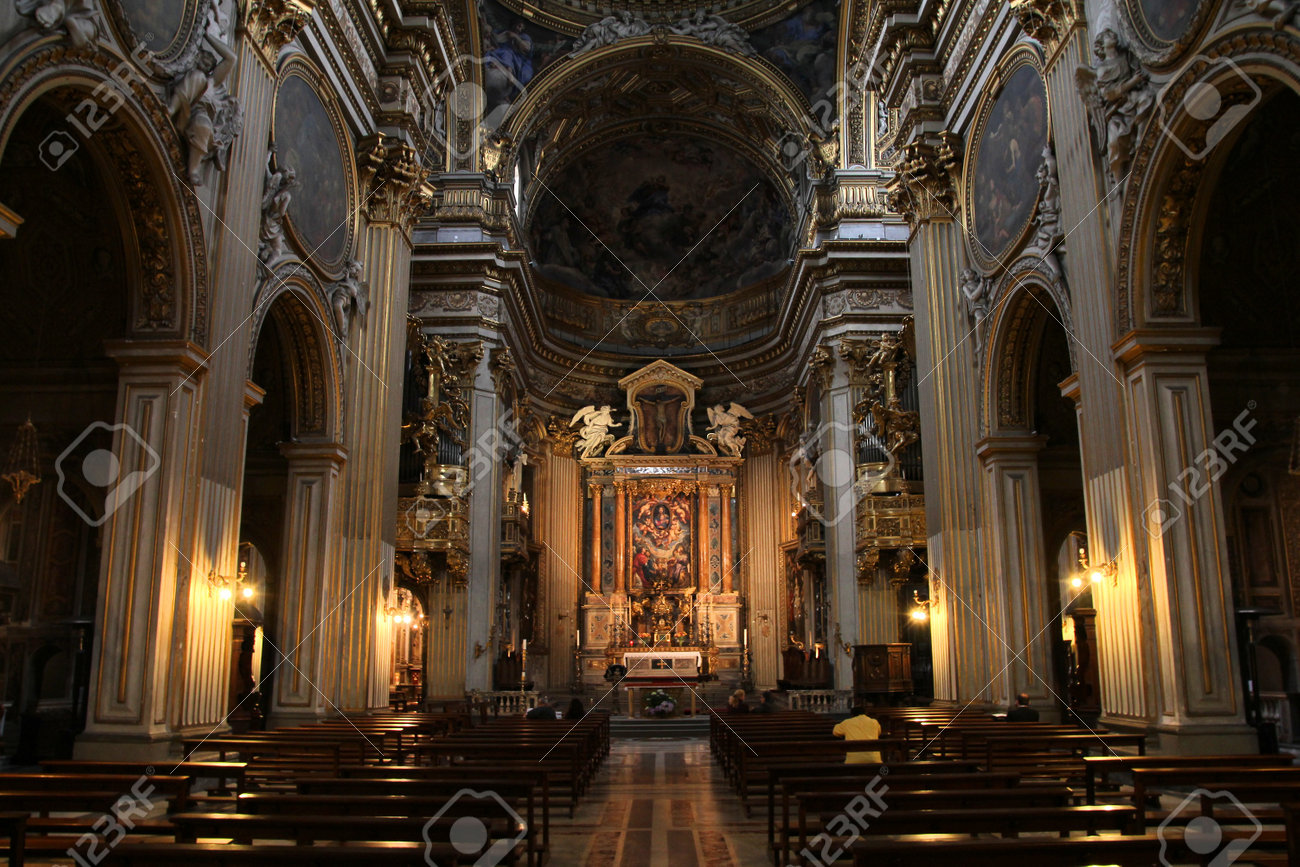 Rome - Kerk Van Santa Maria In Vallicella (Chiesa Nuova). Katholieke ... Rome - Kerk Van Santa Maria In Vallicella (Chiesa Nuova). Katholieke ...