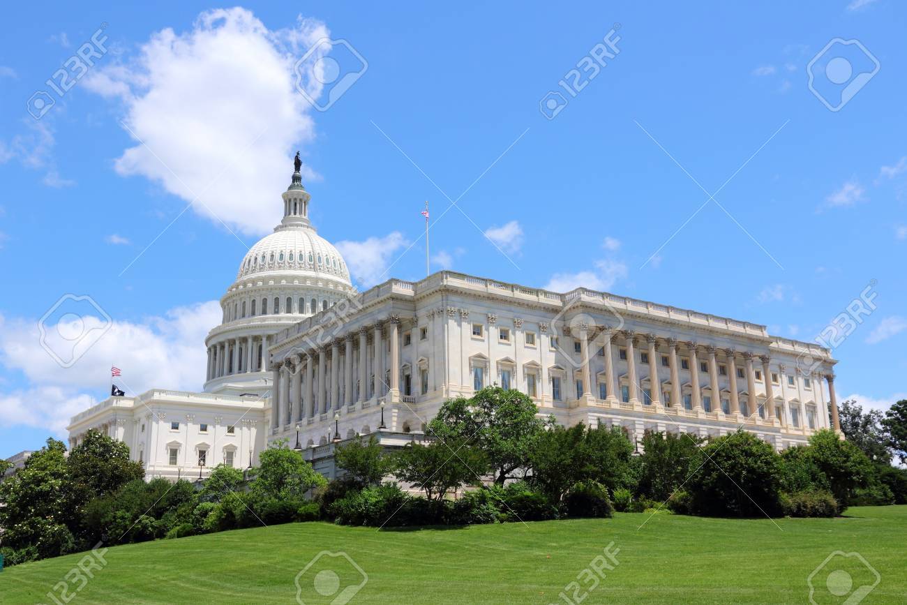 Washington Dc Capital City Of The United States National Capitol Building With Us Flag Stock Photo Picture And Royalty Free Image Image 22151992