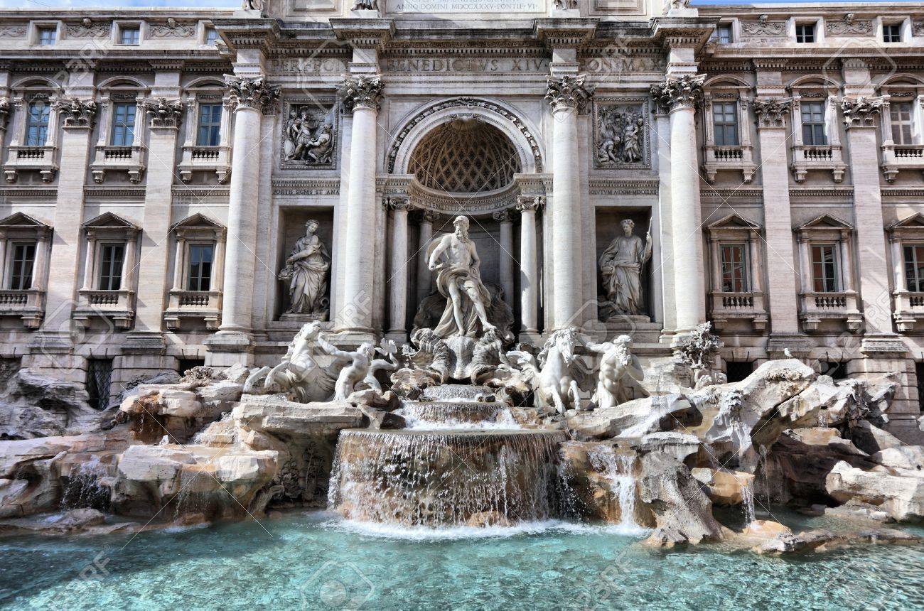 Trevi Fountain Landmark In Rome Italy Fontana Di Trevi Stock Photo Picture And Royalty Free Image Image