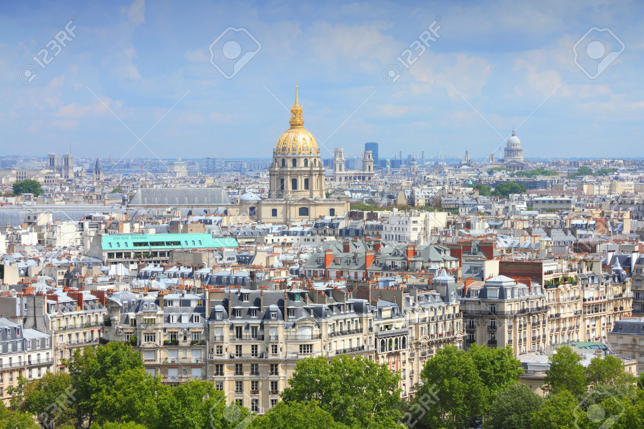 Paris Cityscape Architecture Of Capital City Of France Invalides Palace And Pantheon In The Skyline Stock Photo Picture And Royalty Free Image Image 39885948