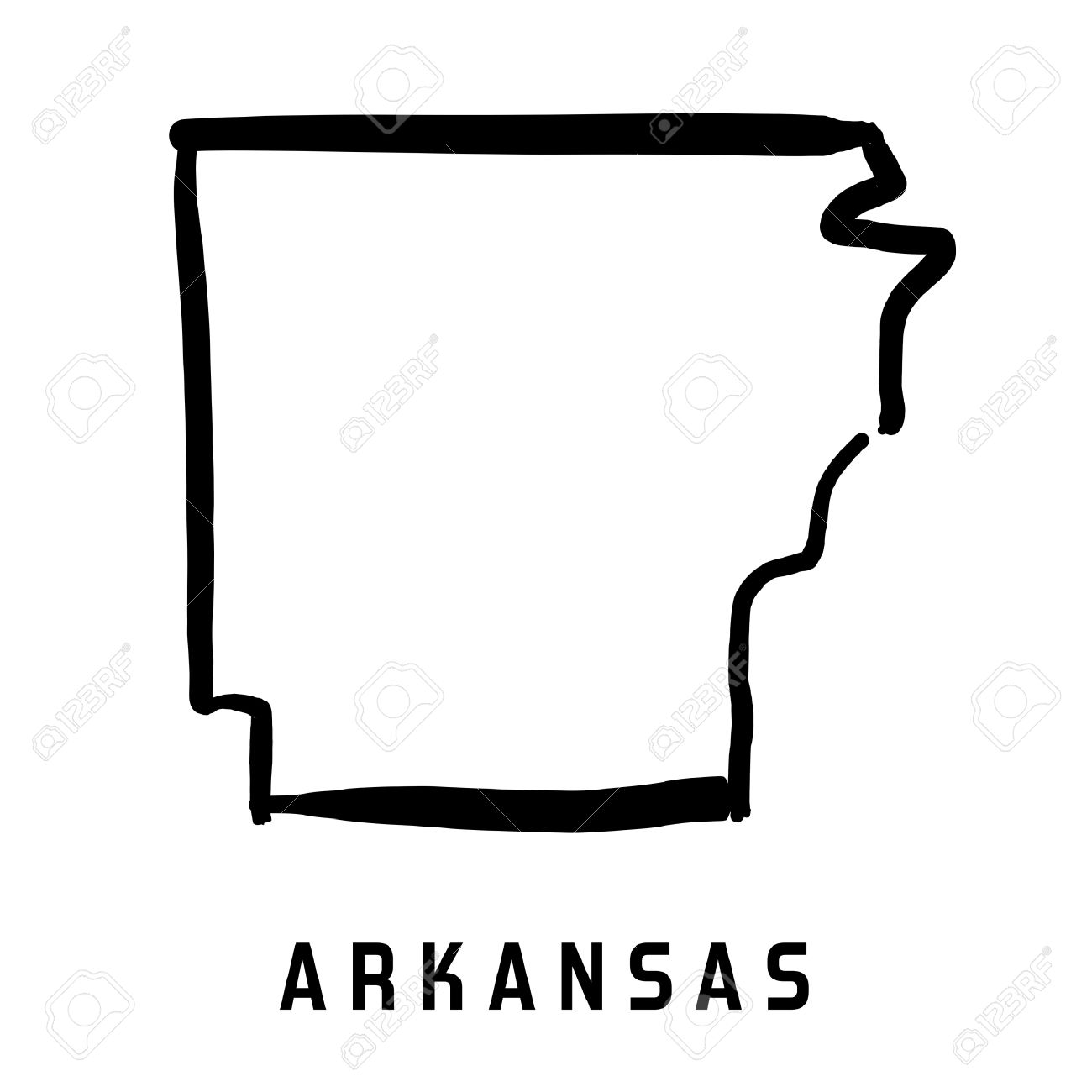 arkansas state map outline