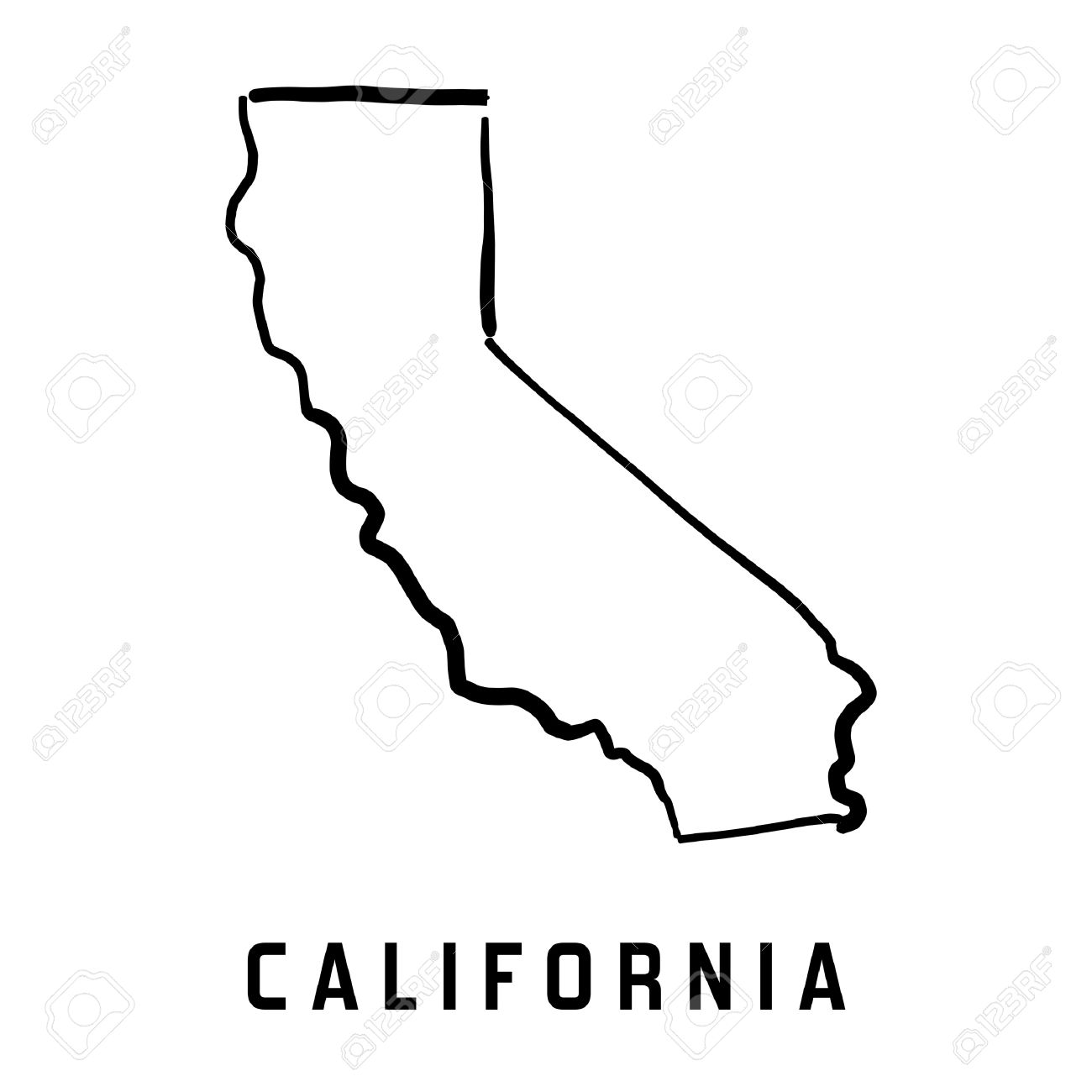 California State Map Outline California State Map Outline