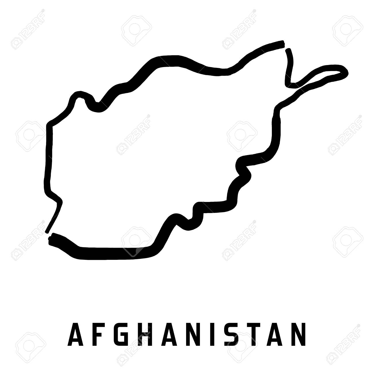 afghanistan-simple-map-outline-smooth-simplified-country-shape-map-vector-royalty-free-svg-cliparts-vectors-and-stock-illustration-image-72942468
