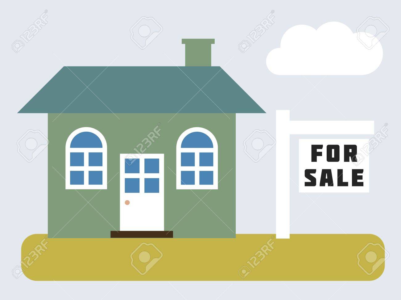 house for sale simple vector real estate illustration simple houses for sale