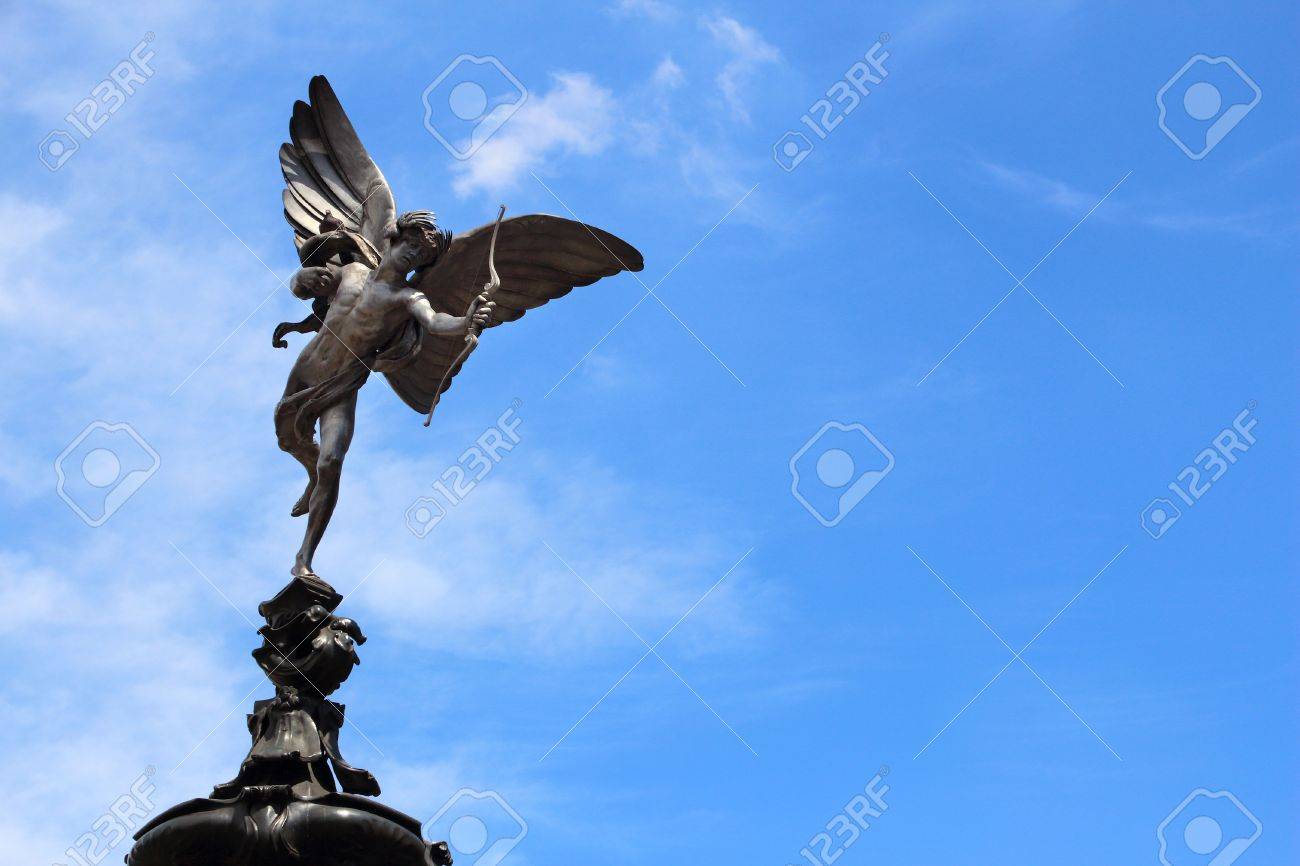 London, UK - Eros statue at Piccadilly Circus. - 82049471 London, UK - Eros statue at Piccadilly Circus. - 82049471