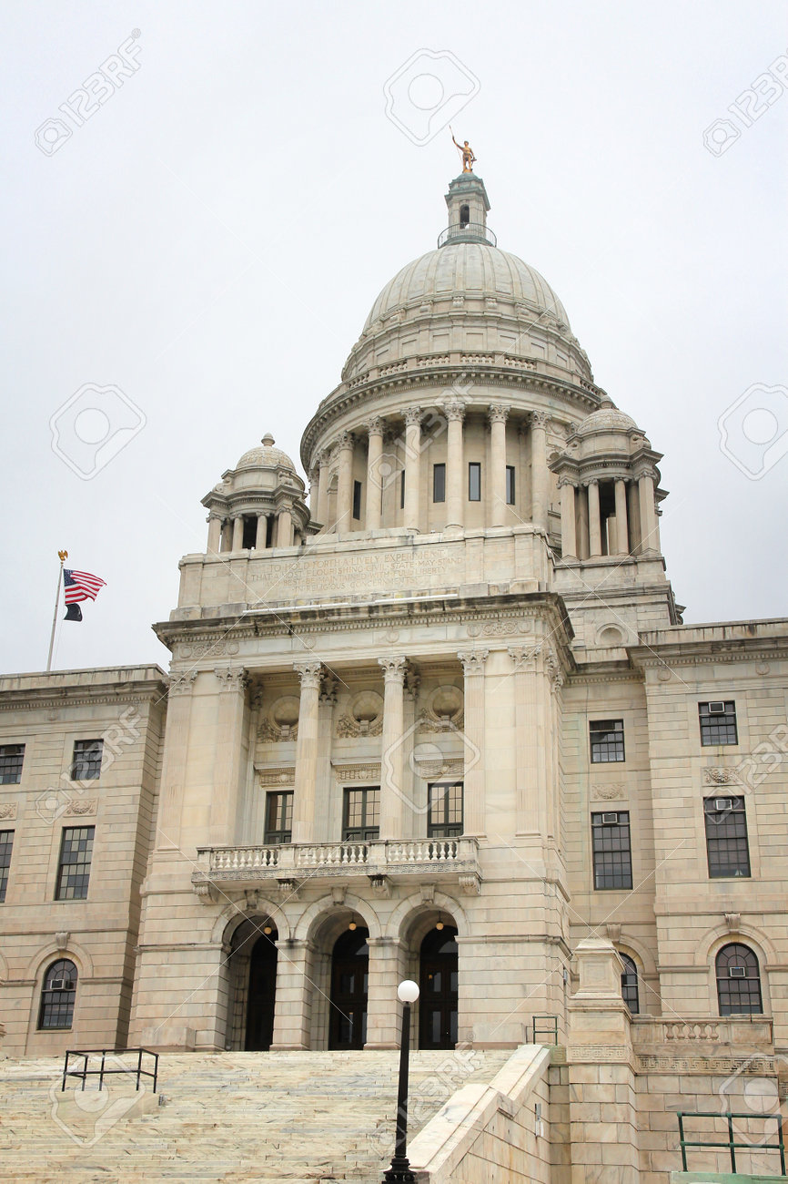 State Capitol In Providence Rhode Island City In New England