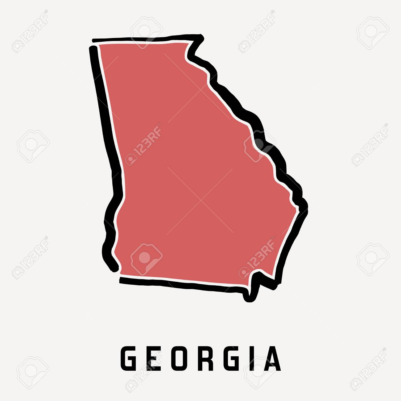 georgia-map-outline-smooth-simplified-us-state-shape-map-vector-royalty-free-svg-cliparts-vectors-and-stock-illustration-image-88224183 for Free Printable Map Of Georgia Georgia Map Outline - Smooth Simplified US State Shape Map Vector. Royalty Free SVG, Cliparts, Vectors, and Stock Illustration. Image 88224183. for Free Printable Map Of Georgia