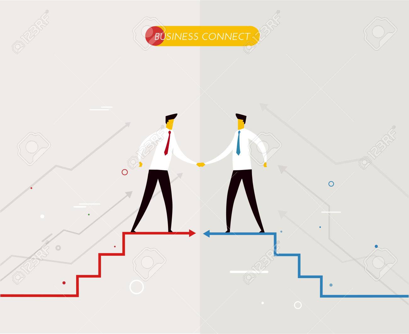 握手のビジネスマン 協力相互作用 ベクトル イラスト Eps 10 ファイルです 成功した場合 協力 のイラスト素材 ベクタ Image