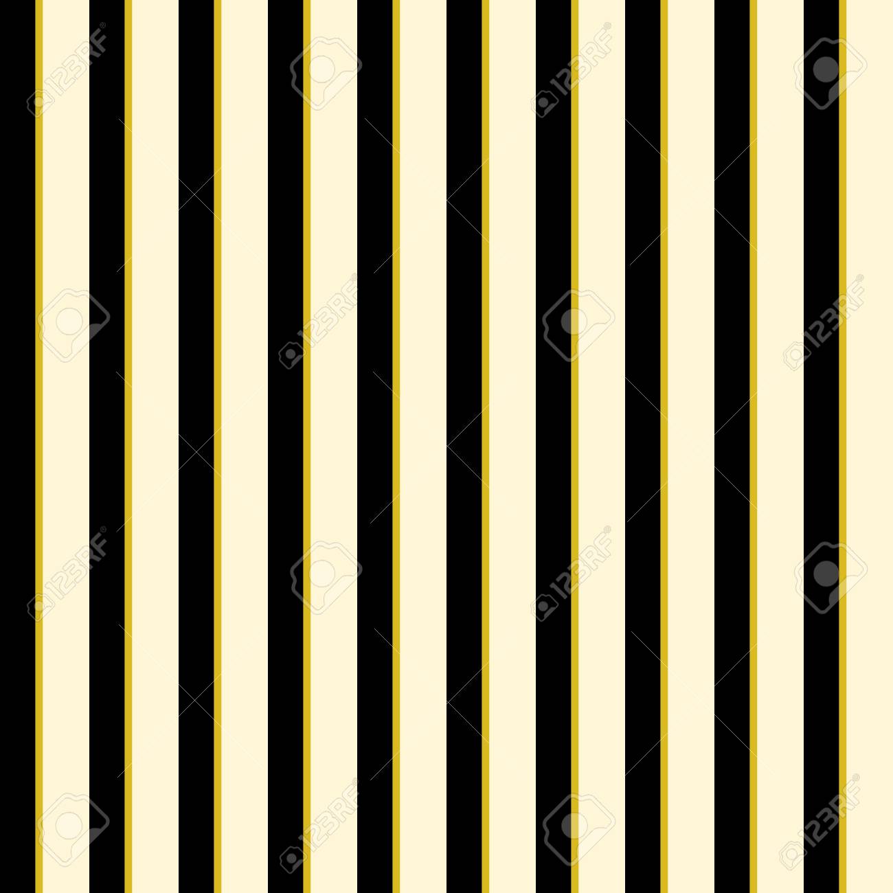 黒と金の縦線と抽象的なベクトルの壁紙 シームレスな背景色です 幾何学模様のイラスト素材 ベクタ Image