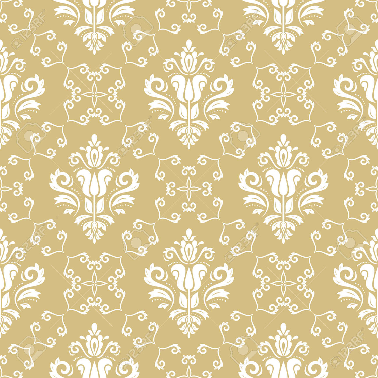 Classic seamless pattern. Damask orient ornament. Classic vintage yellow and white background. Orient ornament for fabric, wallpaper and packaging - 167155953 Classic seamless pattern. Damask orient ornament. Classic vintage yellow and white background. Orient ornament for fabric, wallpaper and packaging - 167155953