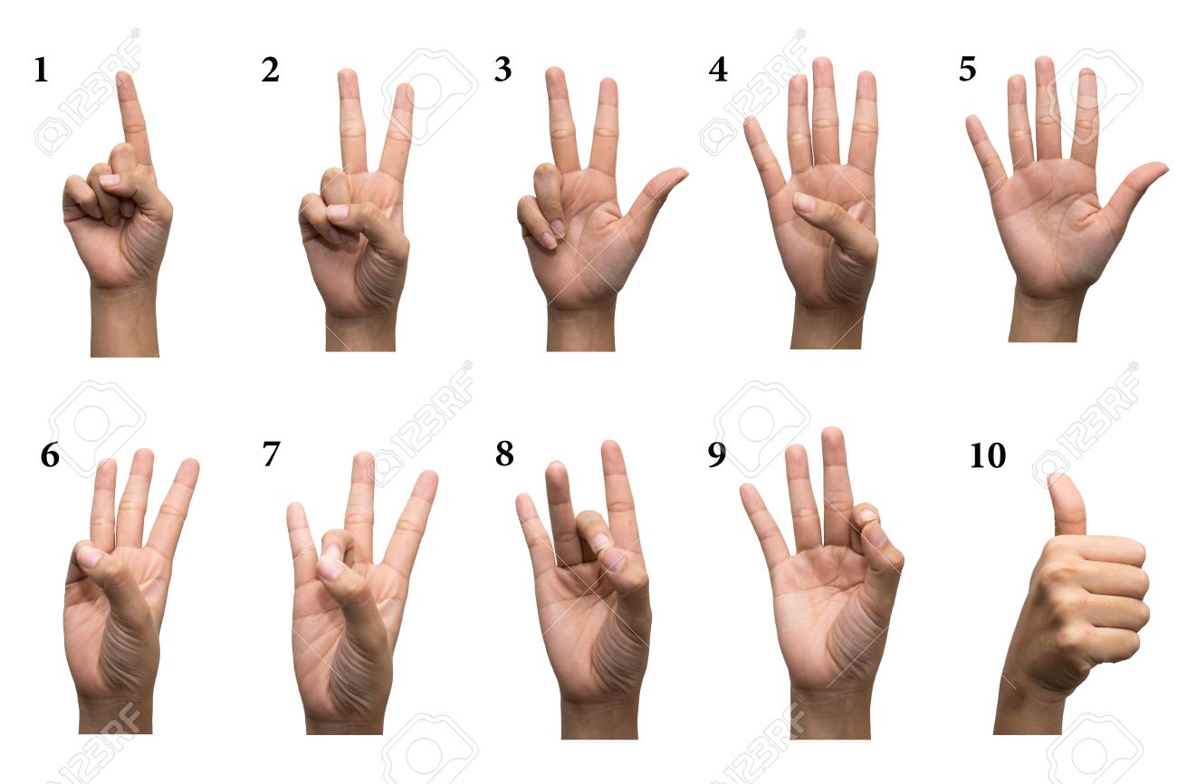 Numbers 1 10 In Sign Language Stock Photo Picture And Royalty Free Image Image 37938786