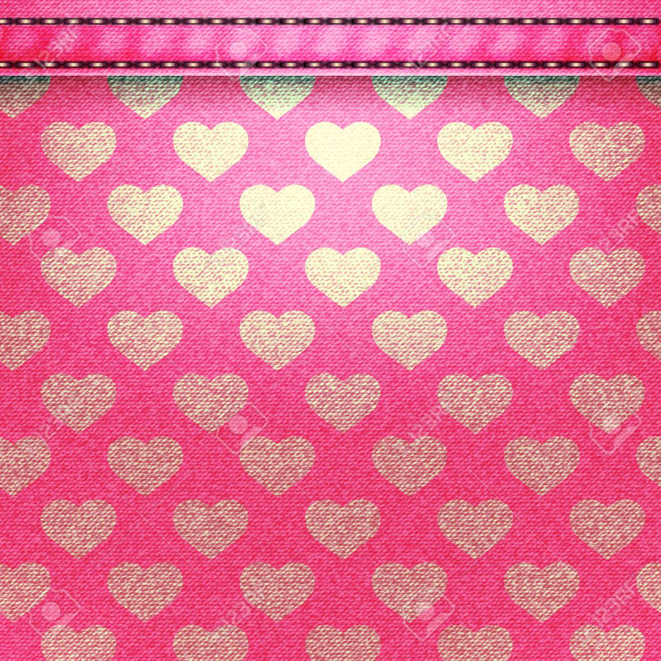 pink denim fabric