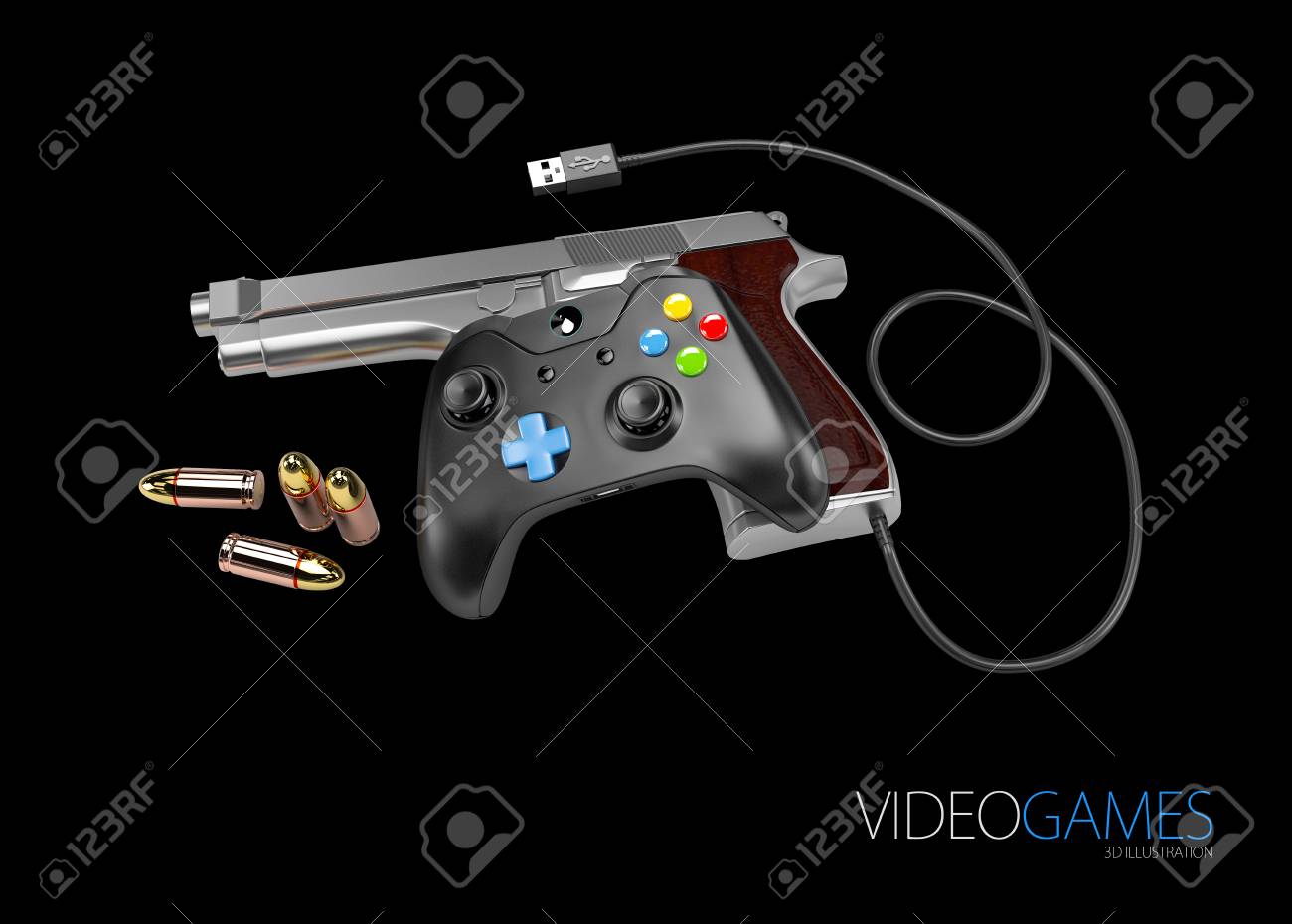 video game with gun controller