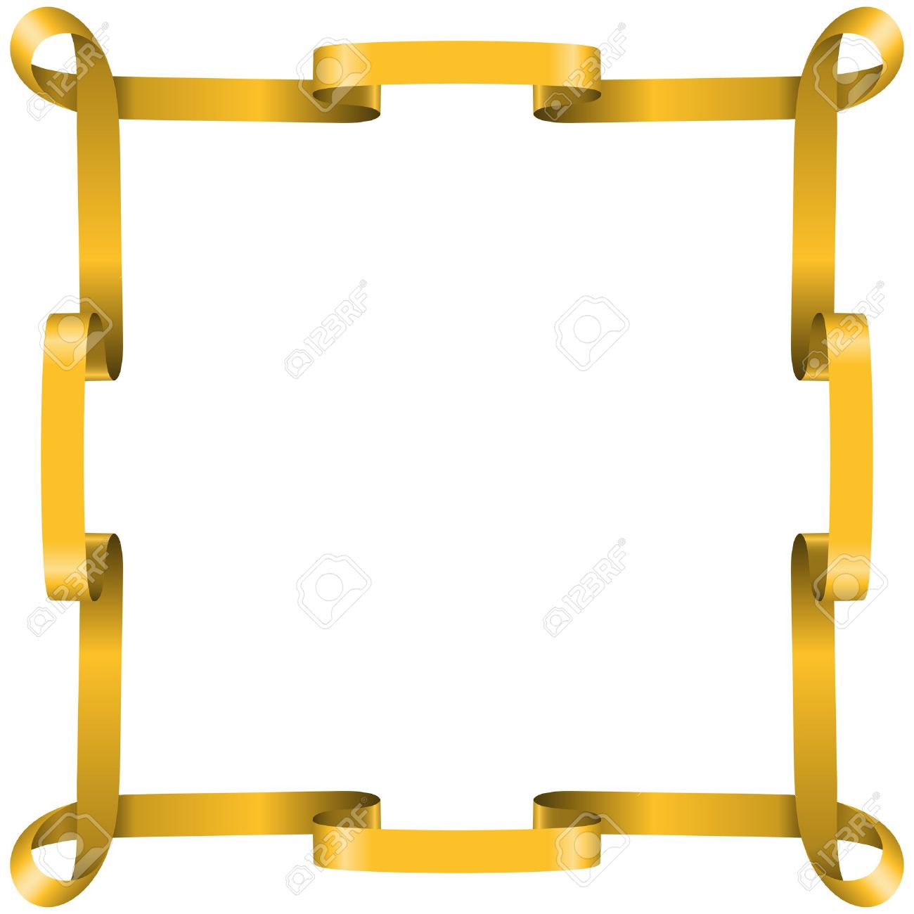 gold ribbon border