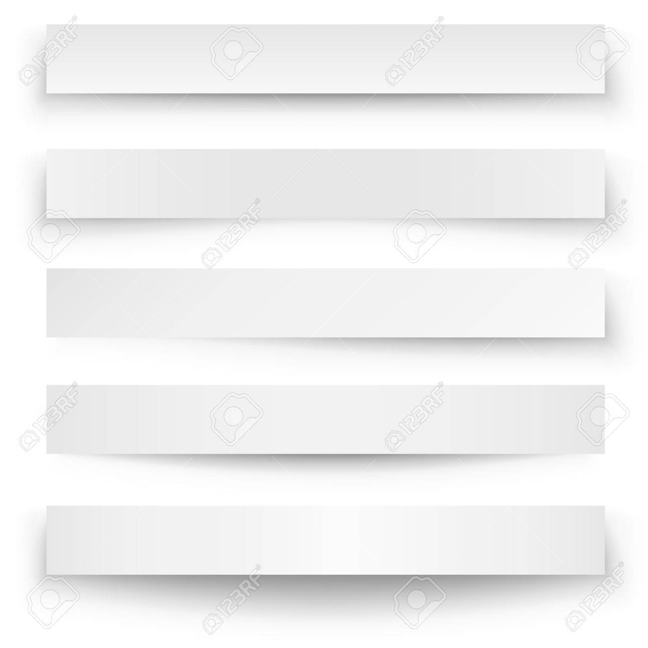 header blank web banner shadow template isolated on white background