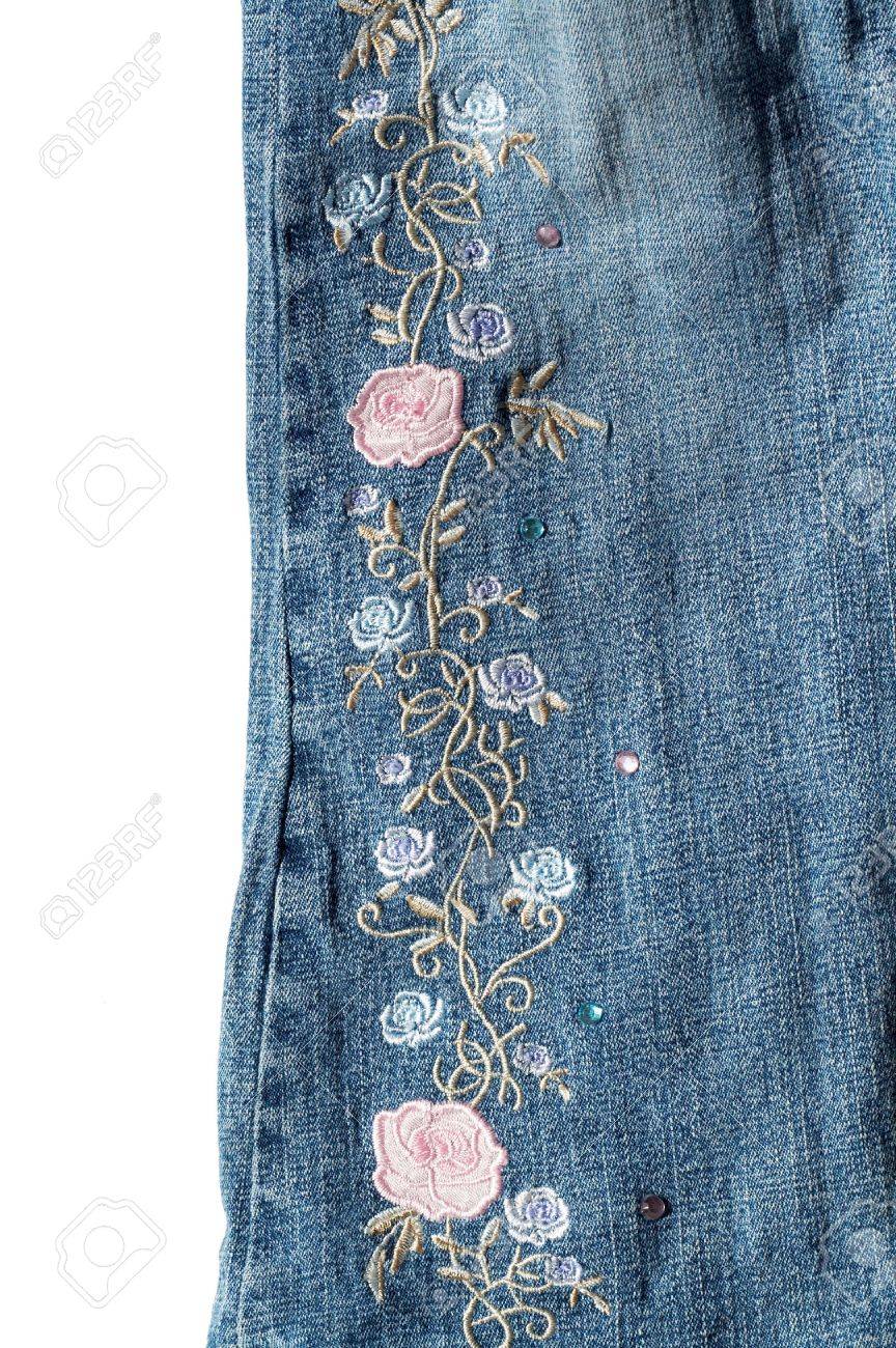 jeans with embroidery